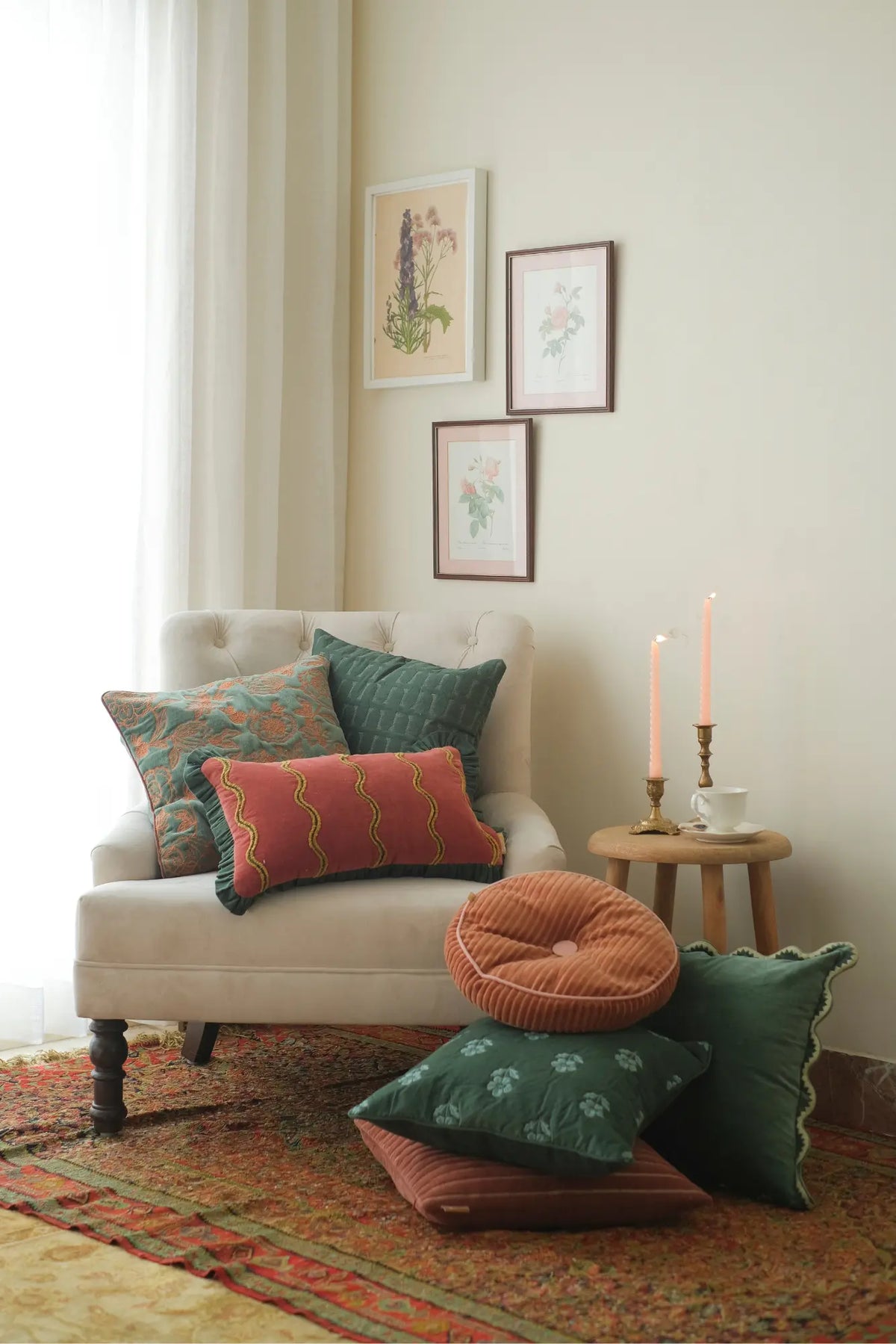 Mirage Scallop Eucalyptus Cushion Cover SanctuaryLiving