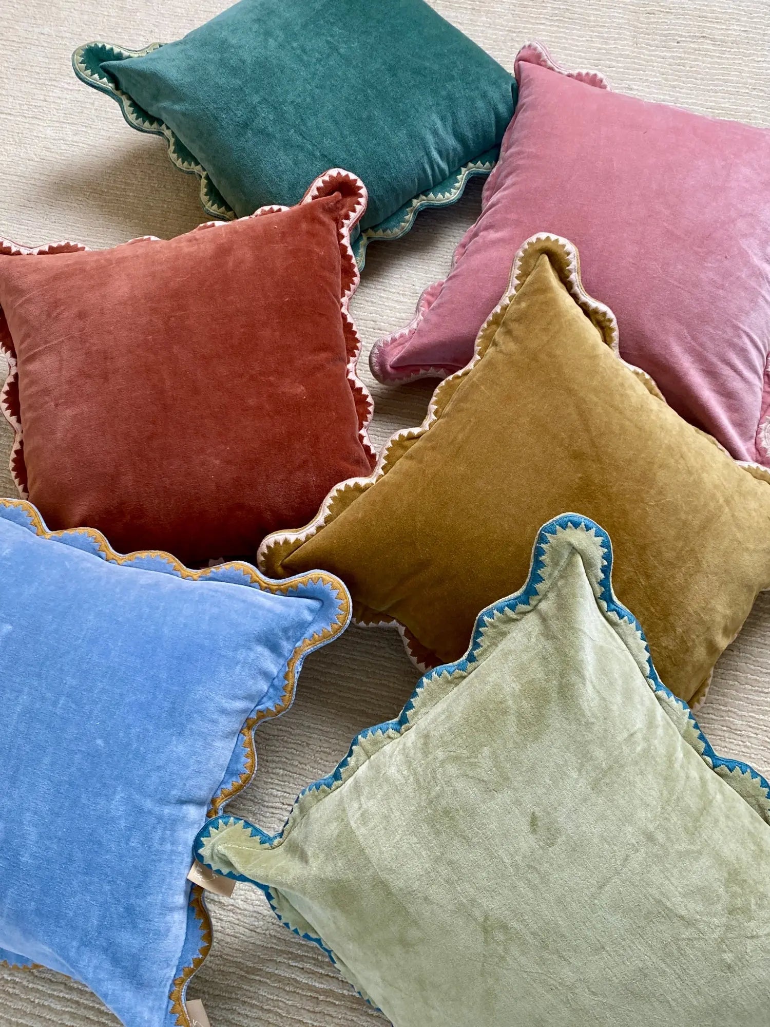 Mirage Scallop Moss Green Cushion Cover SanctuaryLiving