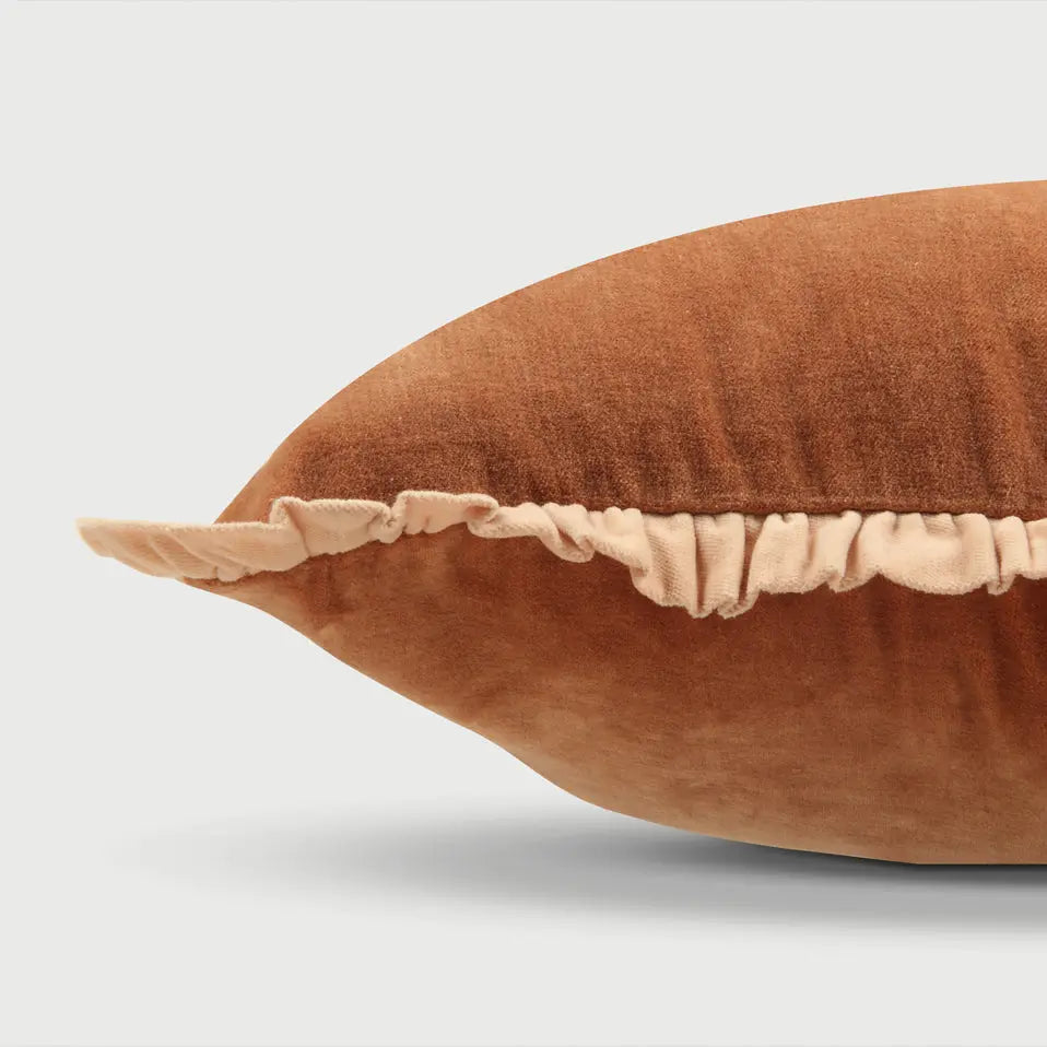 Jasper Ruffle Spice Cushion Cover SanctuaryLiving