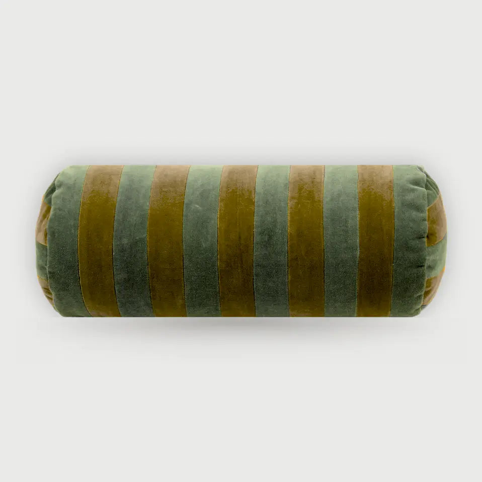 Holly Eucalyptus Striped Bolster Cover SanctuaryLiving