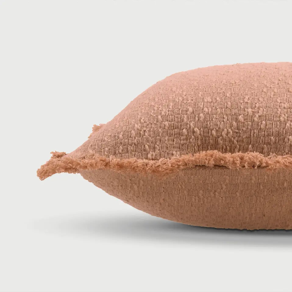 Reed Apricot Slub Oblong Cushion Cover SanctuaryLiving