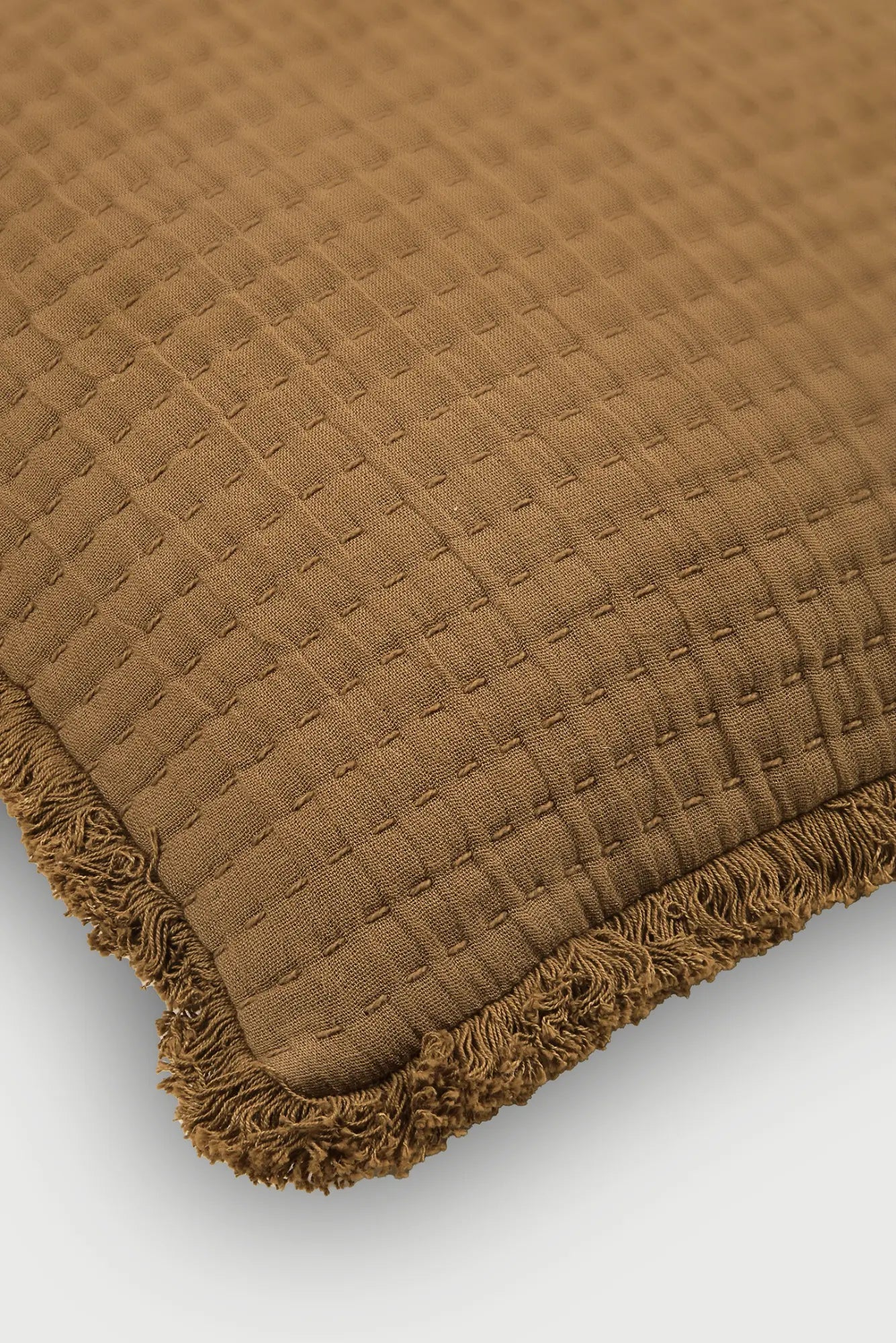 Trail Tan Brown Cotton Cushion Cover SanctuaryLiving