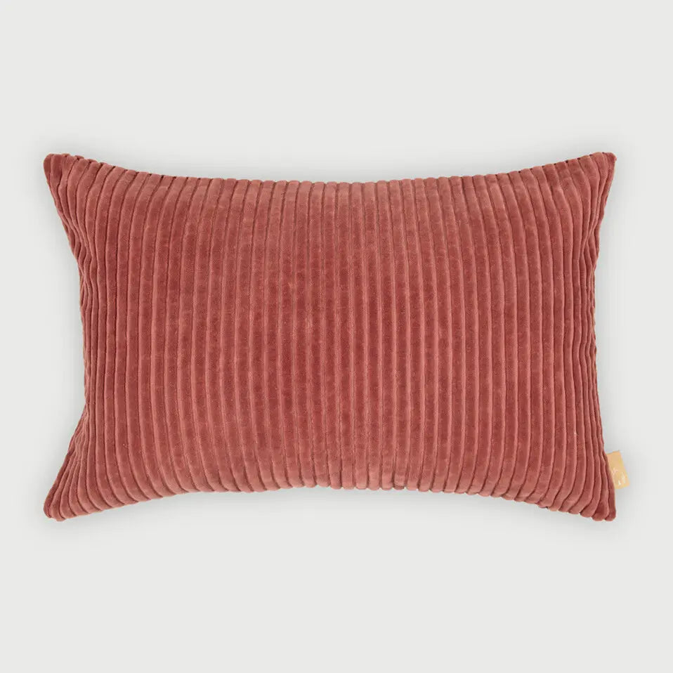 Luna Rhubarb Velvet Oblong Cushion Cover SanctuaryLiving