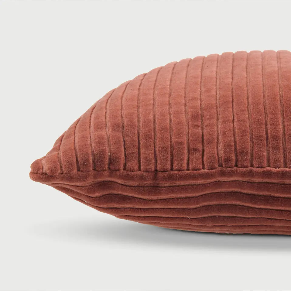 Luna Rhubarb Velvet Oblong Cushion Cover SanctuaryLiving