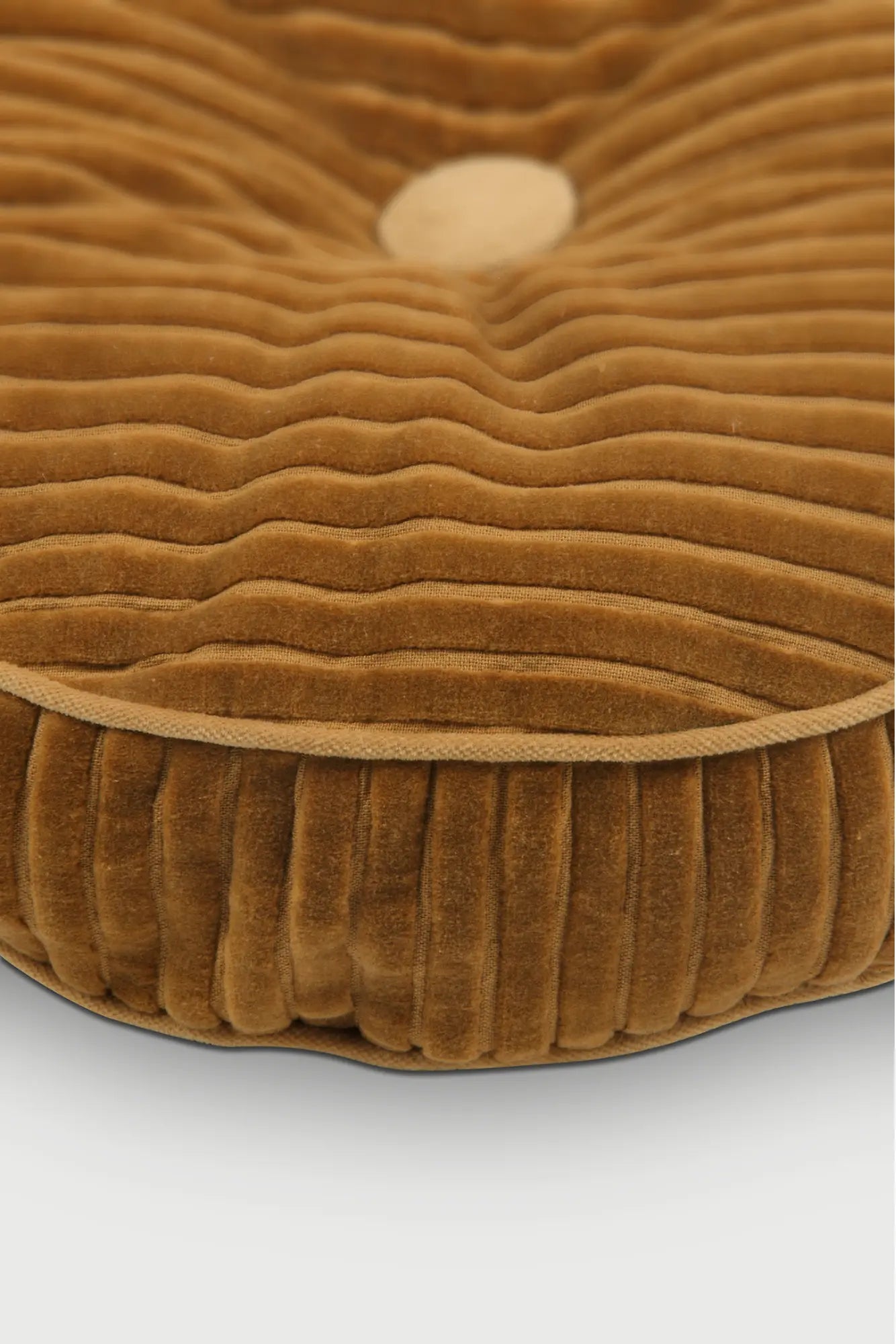 Luna Tan Brown Velvet Round Cushion SanctuaryLiving