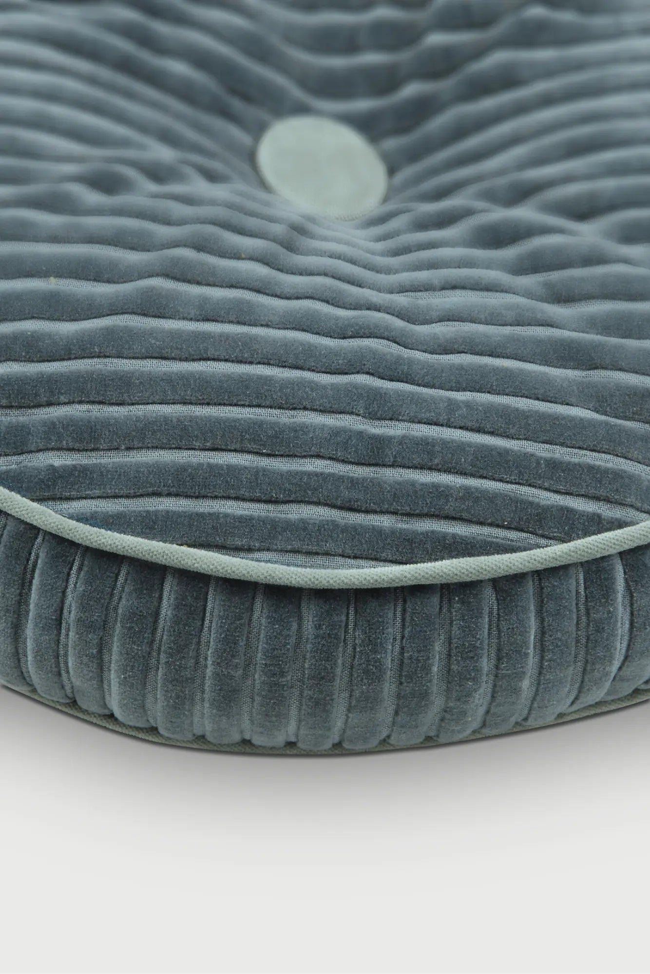 Luna Teal Velvet Round Cushion SanctuaryLiving