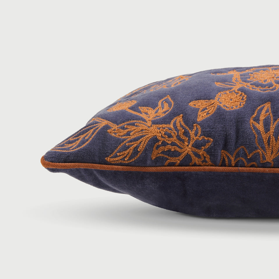 Rosabelle Chintz Cobalt Blue Cushion Cover