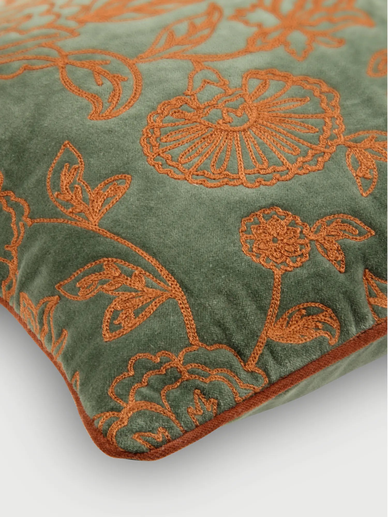 Rosabelle Chintz Eucalyptus Oblong Cushion Cover SanctuaryLiving