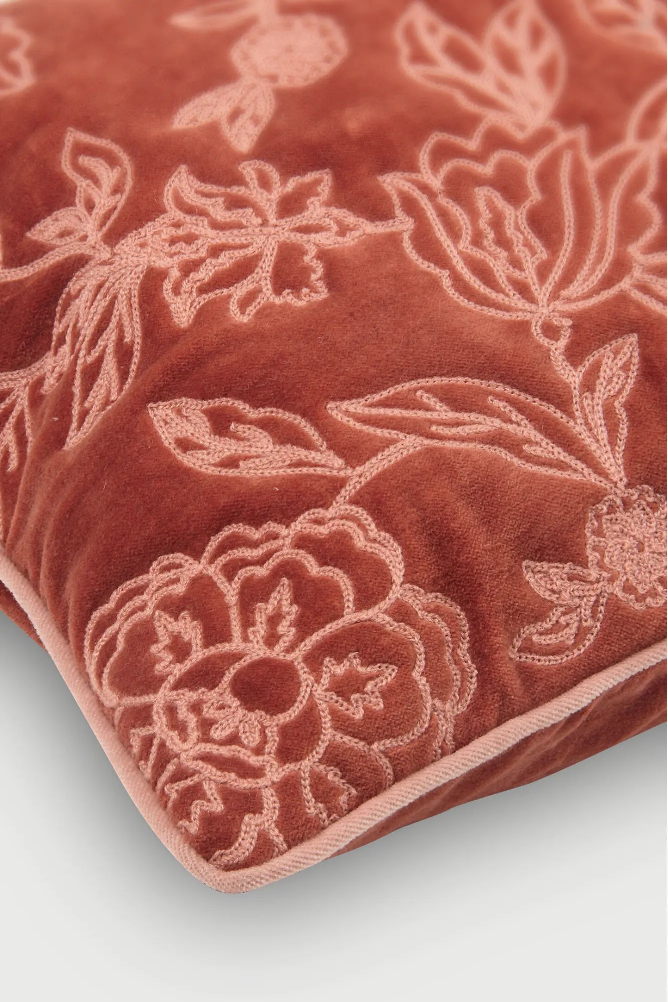 Rosabelle Chintz Rhubarb Oblong Cushion Cover SanctuaryLiving