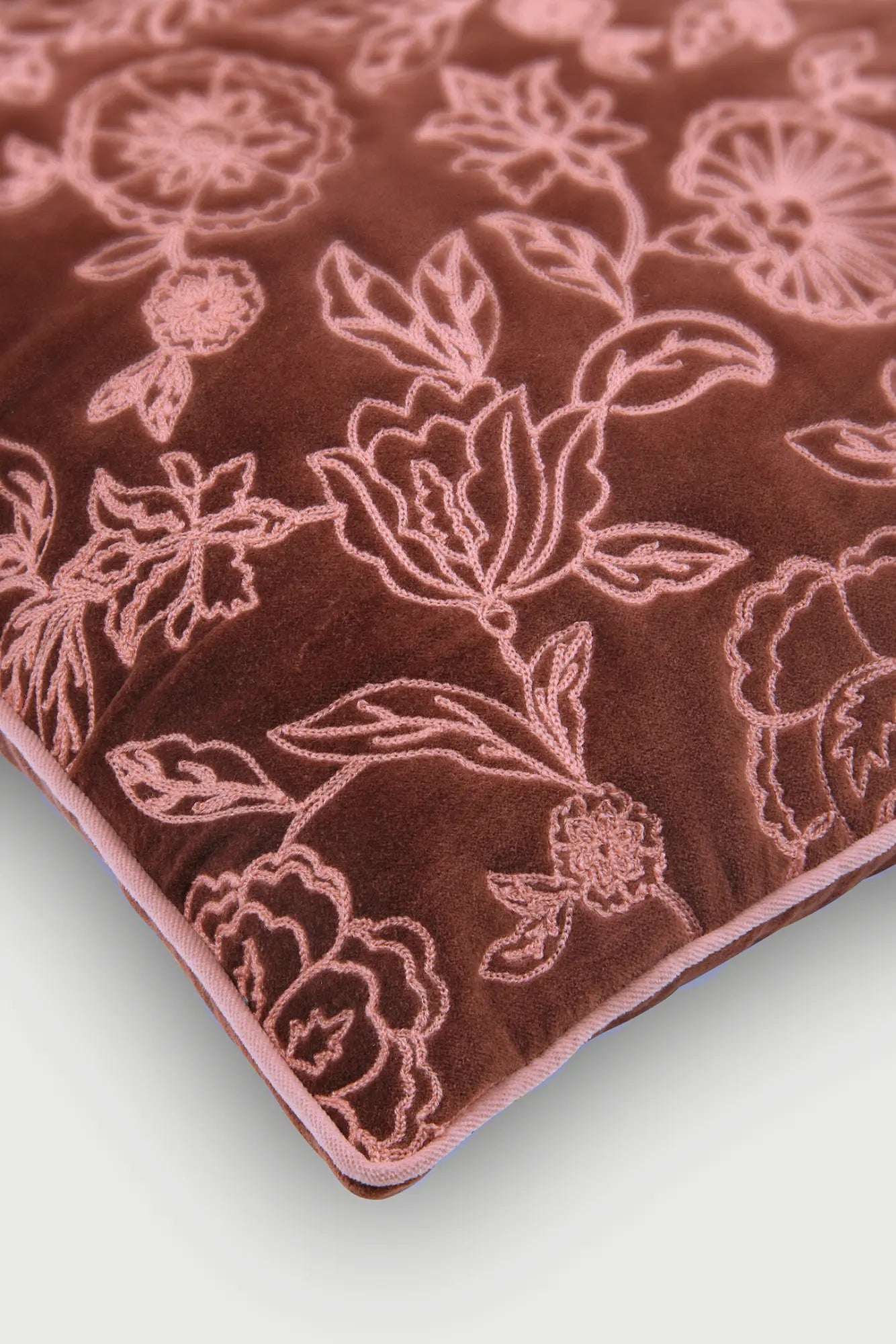 Rosabelle Chintz Berry Lumbar Cushion Cover SanctuaryLiving