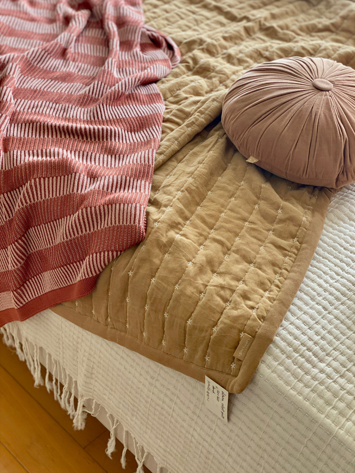 Sitara Sand Velvet Embroidered Quilt