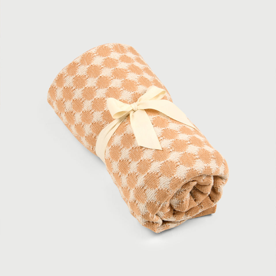 Ivy Spice Cotton Knitted Throw