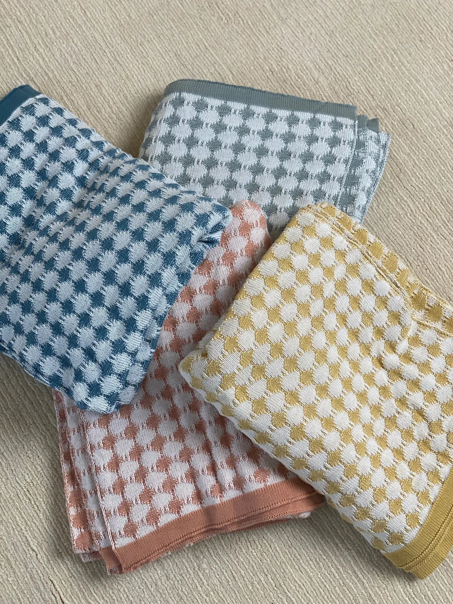 Ivy Sage Cotton Knitted Throw SanctuaryLiving