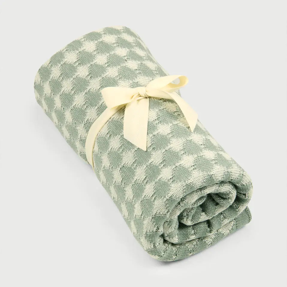 Ivy Sage Cotton Knitted Throw SanctuaryLiving