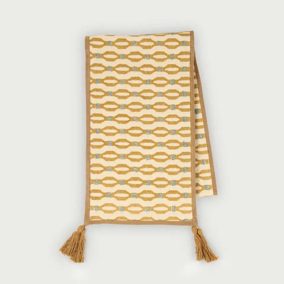 Poppy Ochre Table Runner SanctuaryLiving