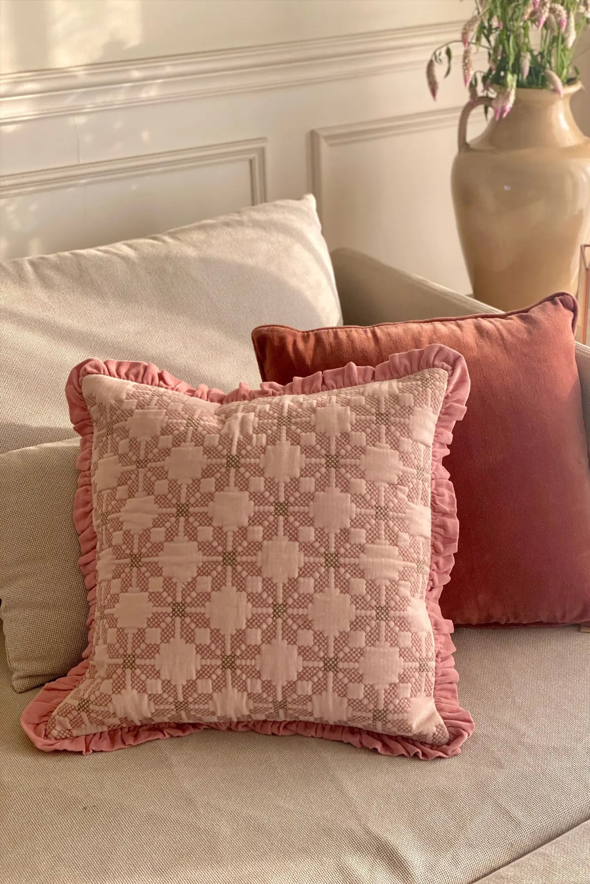 Daisy Baby Pink Cushion Cover SanctuaryLiving