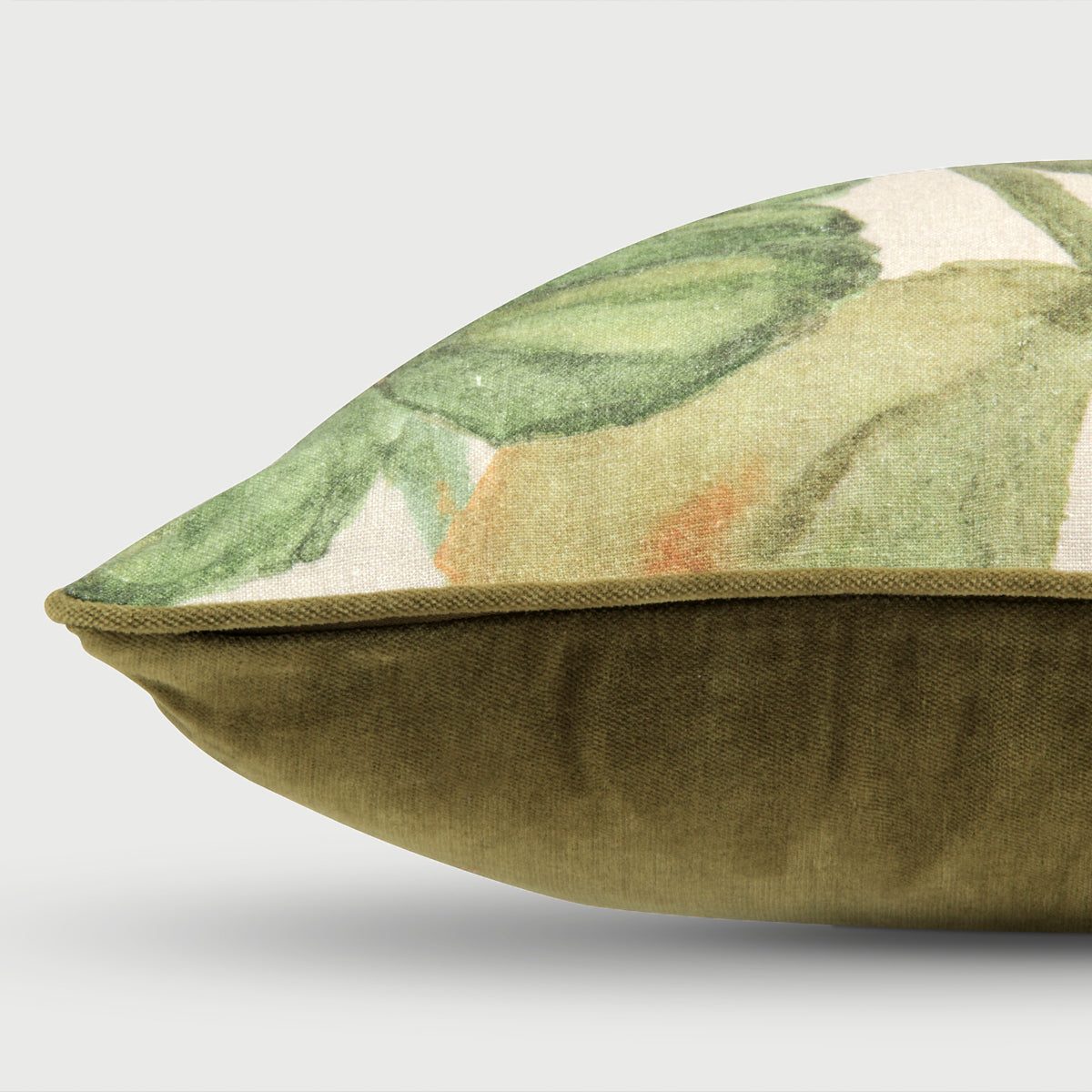 Wildflower Olive Linen Cushion Cover