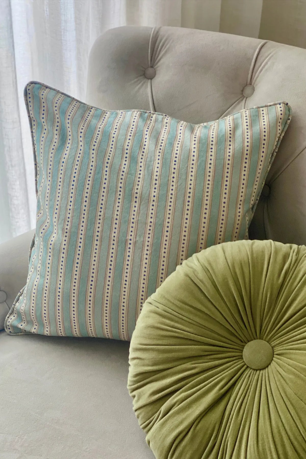 River Soft Blue Cushion Cover SanctuaryLiving