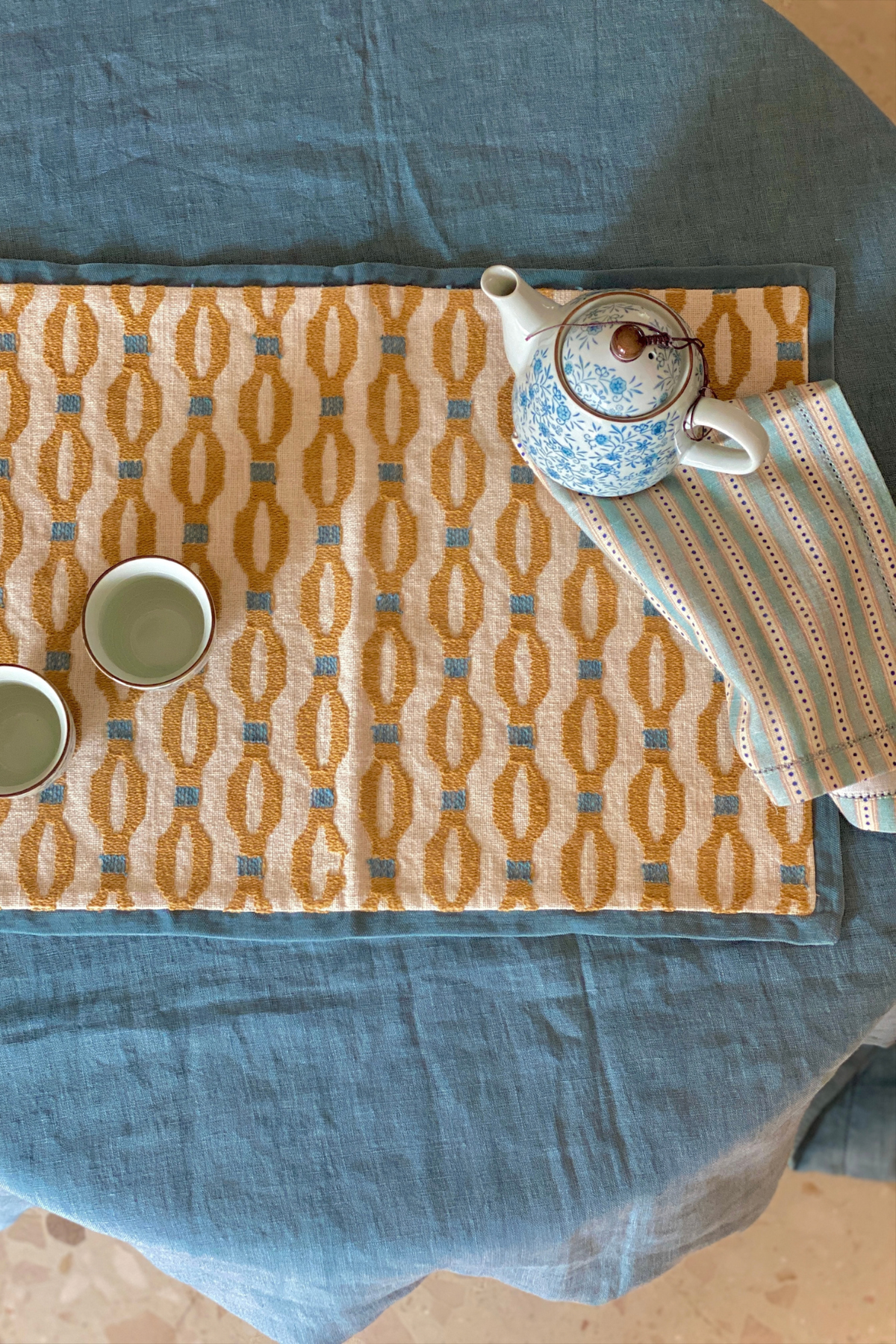 Poppy Ochre Table Mats-Set of 2