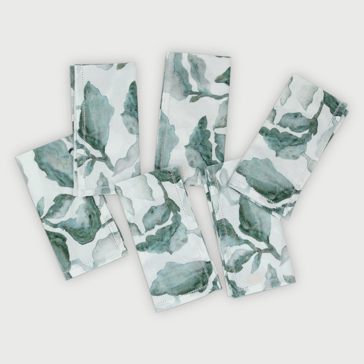 Cascade Teal Cotton Table Napkins-Set of 6