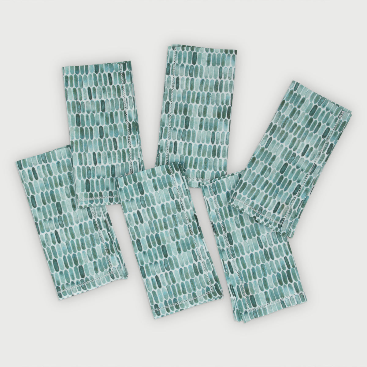 Speckle Teal Cotton Table Napkins-Set of 6