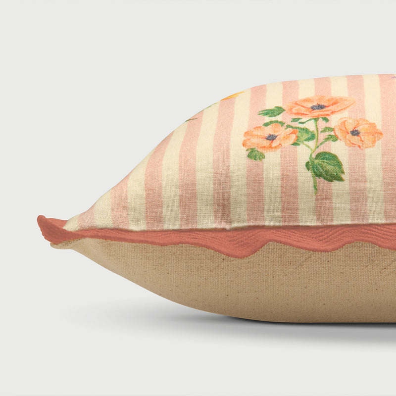Rosalia Dusty Rose Linen Oblong Cushion Cover