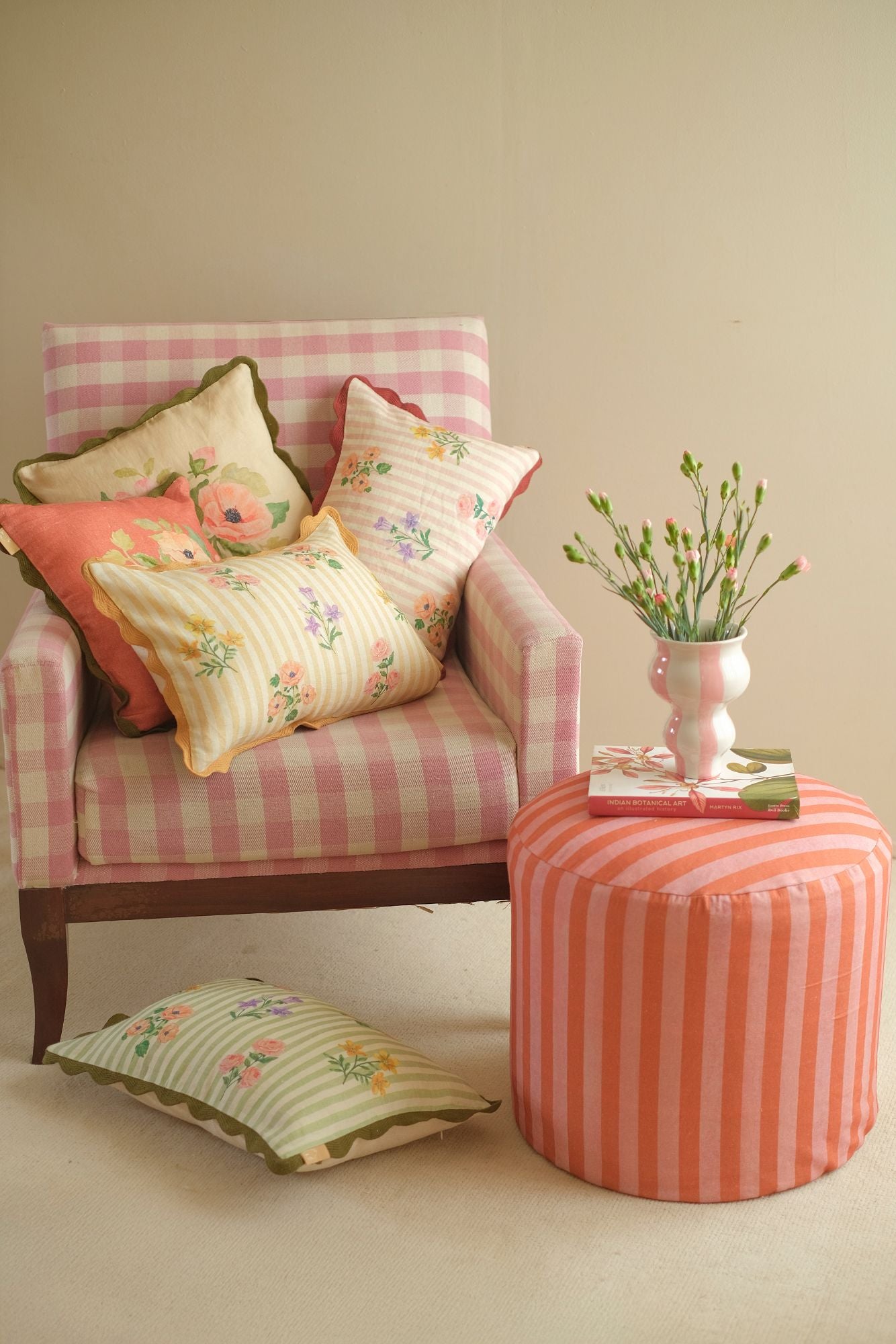 Rosalia Amber Linen Oblong Cushion Cover