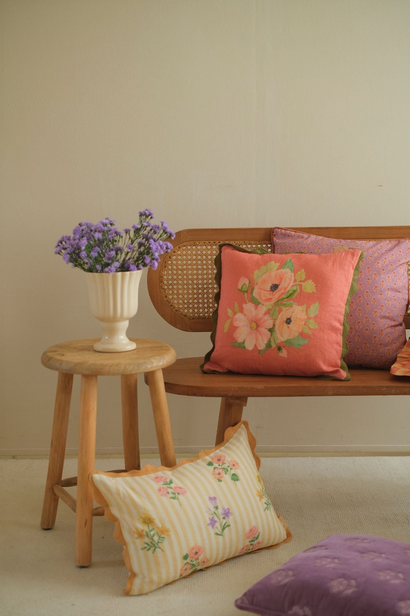 Annabella Carmine Linen Cushion Cover