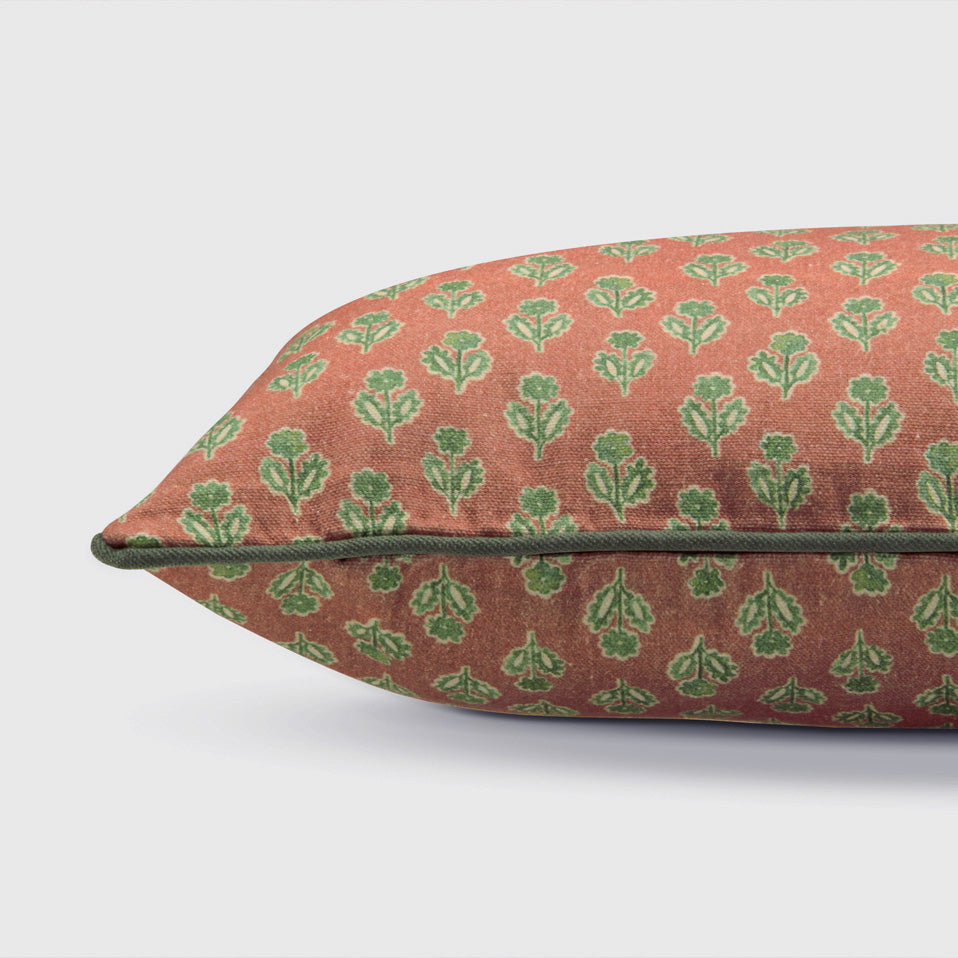 Viola Terracotta Cotton Cushion Cover