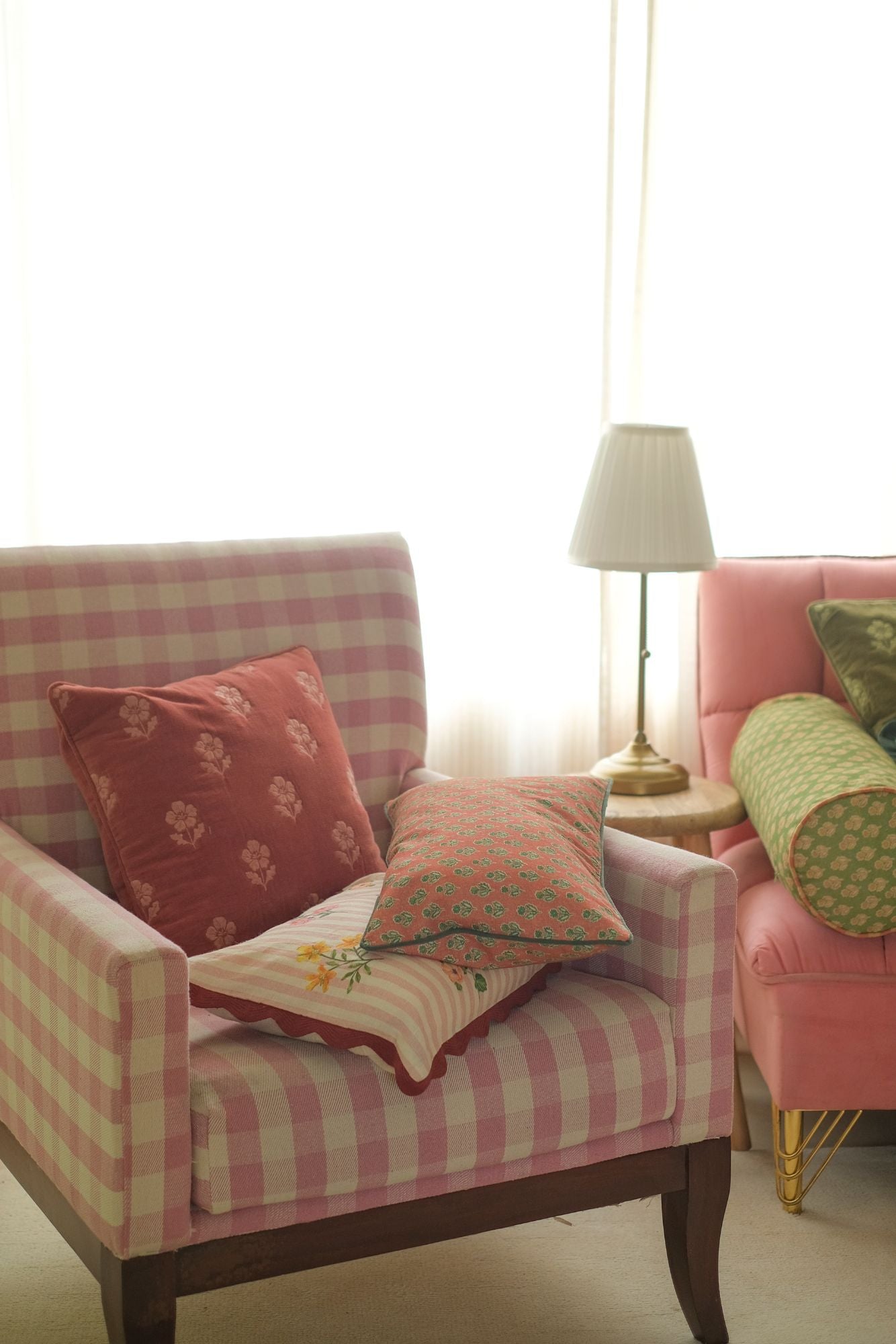 Viola Terracotta Cotton Oblong Cushion Cover