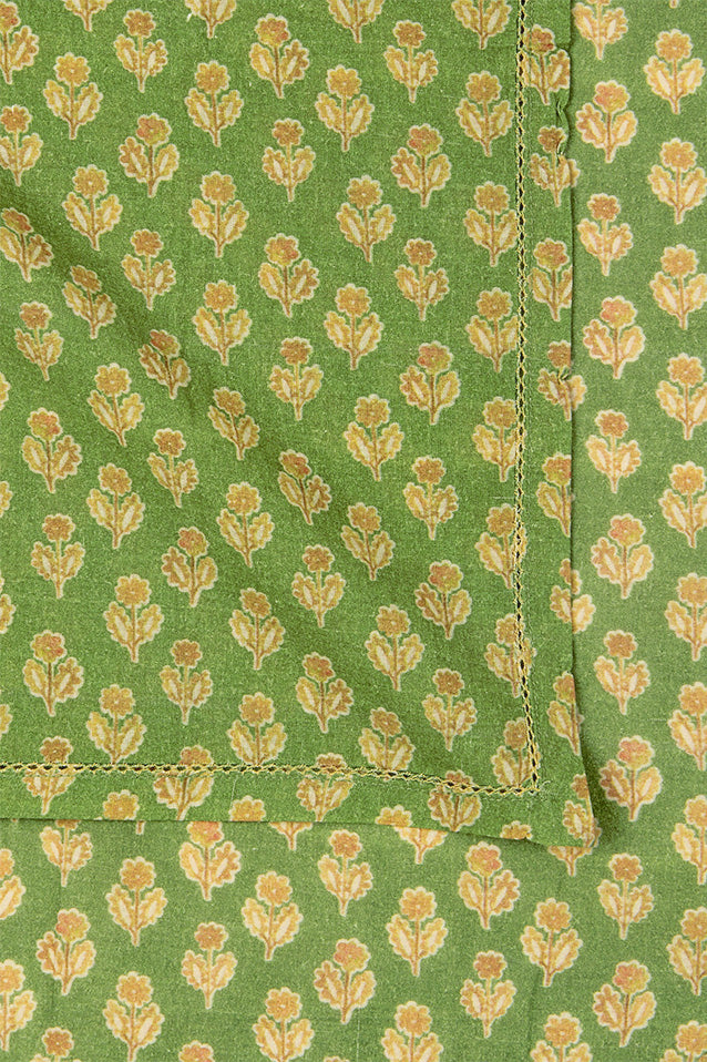 Viola Forest Green Cotton Table Napkins-Set of 6