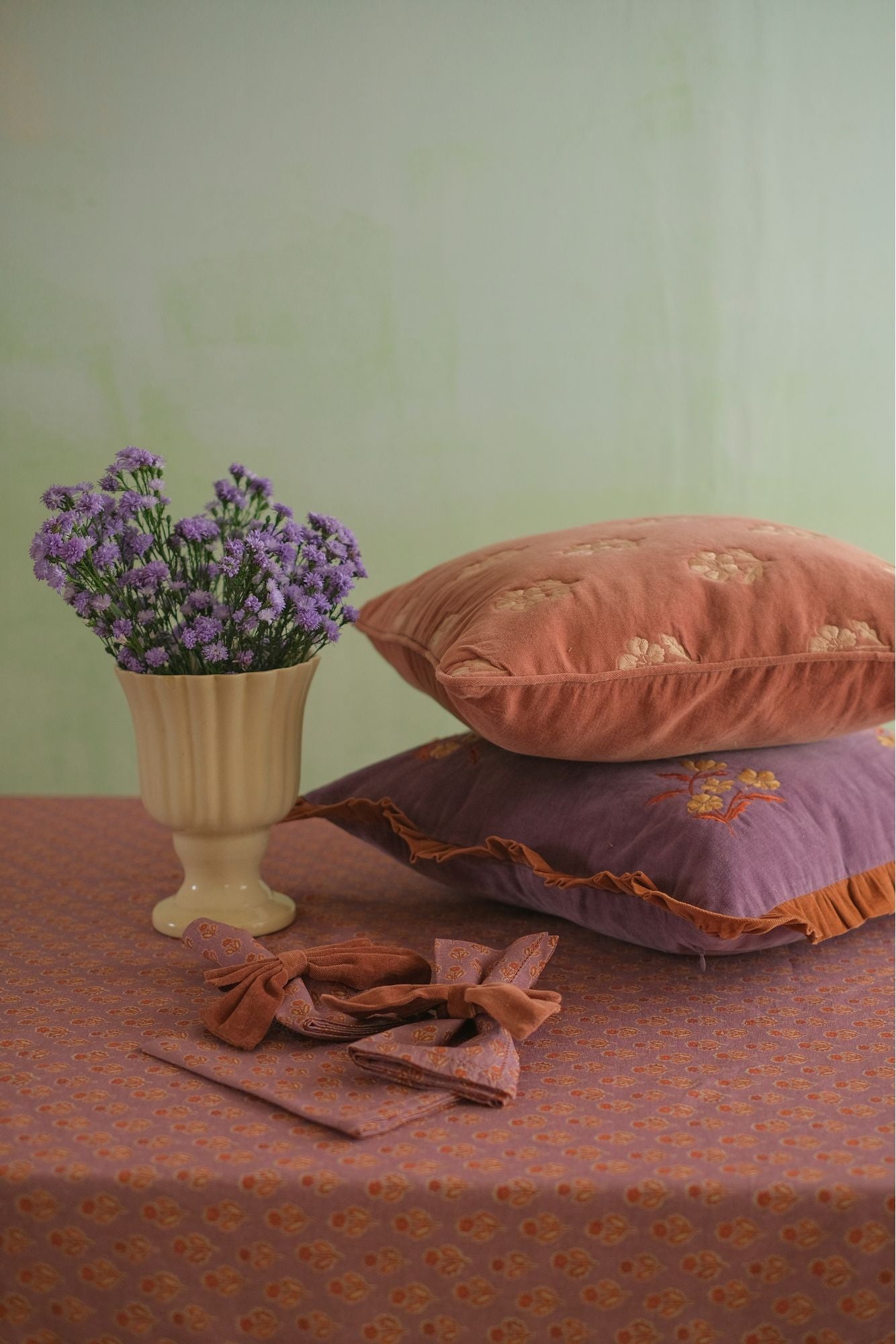 Viola Lavender Cotton Table Napkins-Set of 6