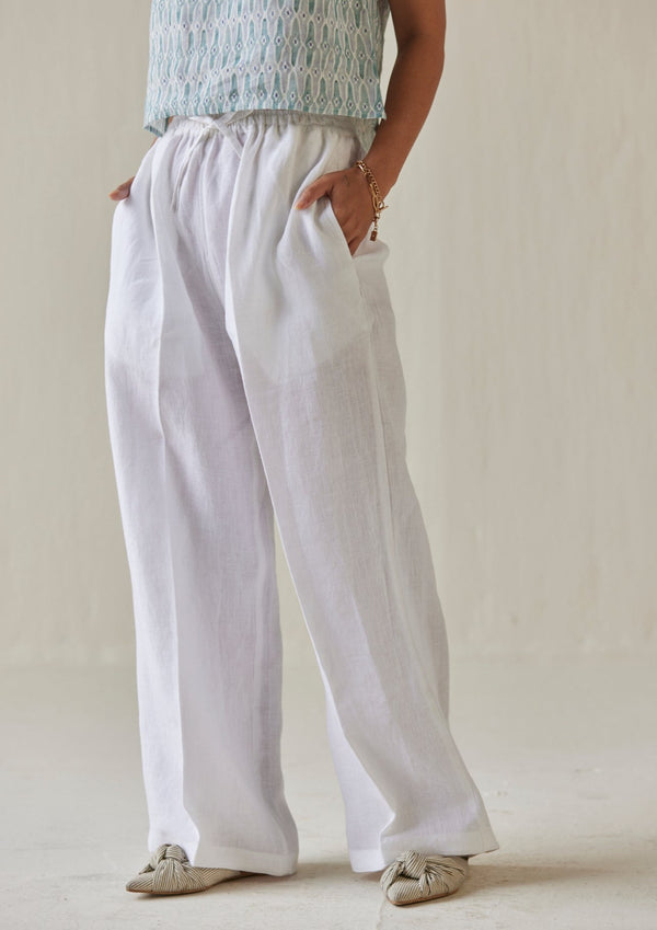 Oasis Linen White Pants