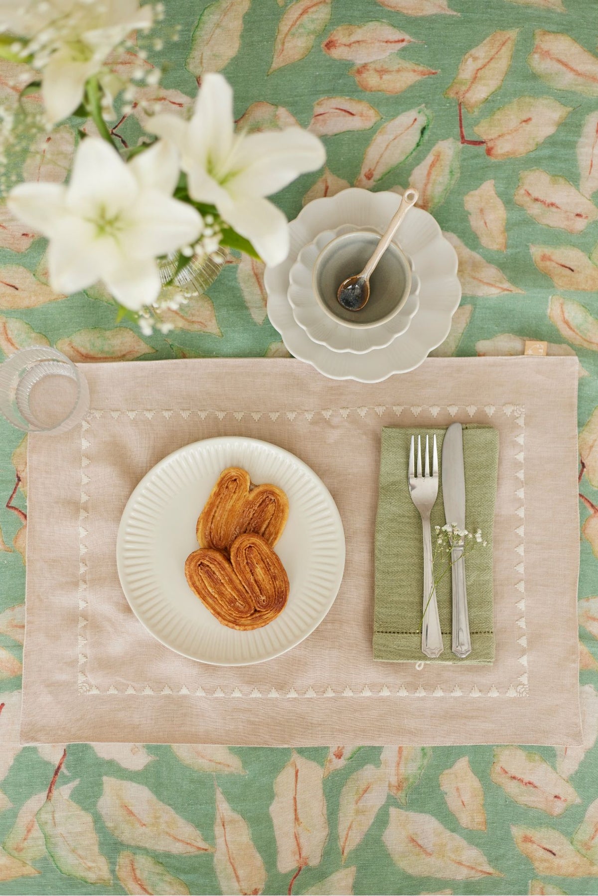 Grove Duck Egg Linen Table Cover