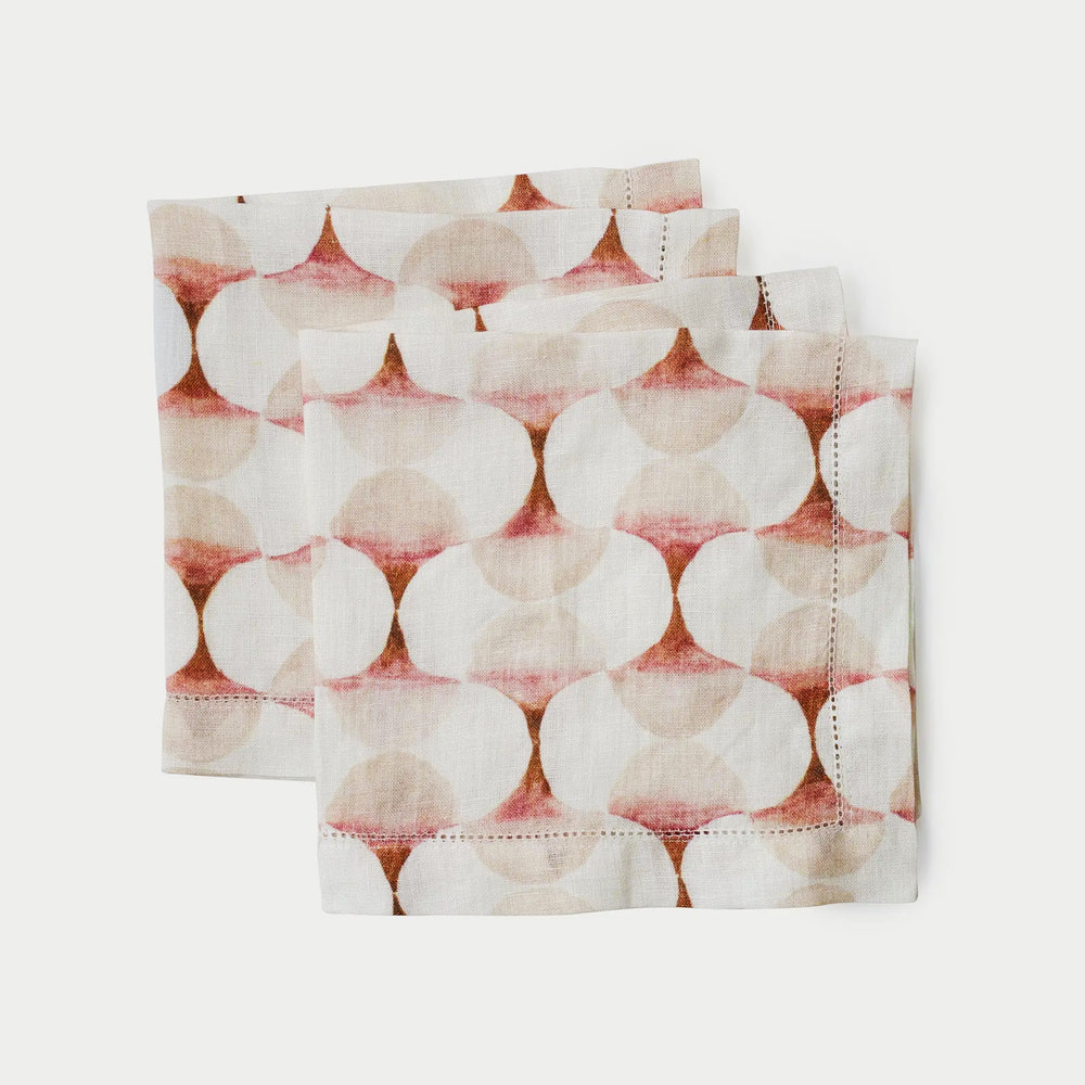 Cove Blush Linen Table Napkins-Set of 2