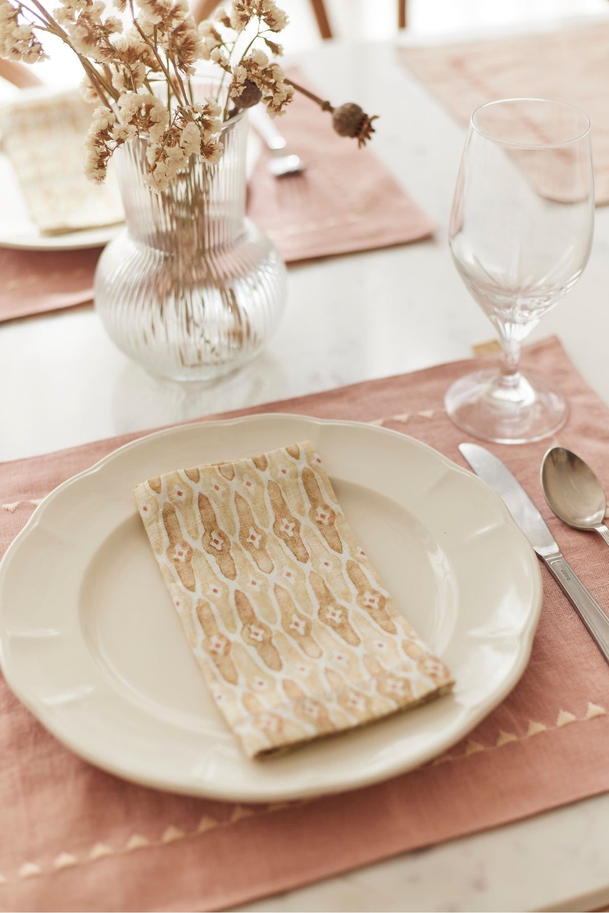 Mosaic Sand Cotton Table Napkins-Set of 6