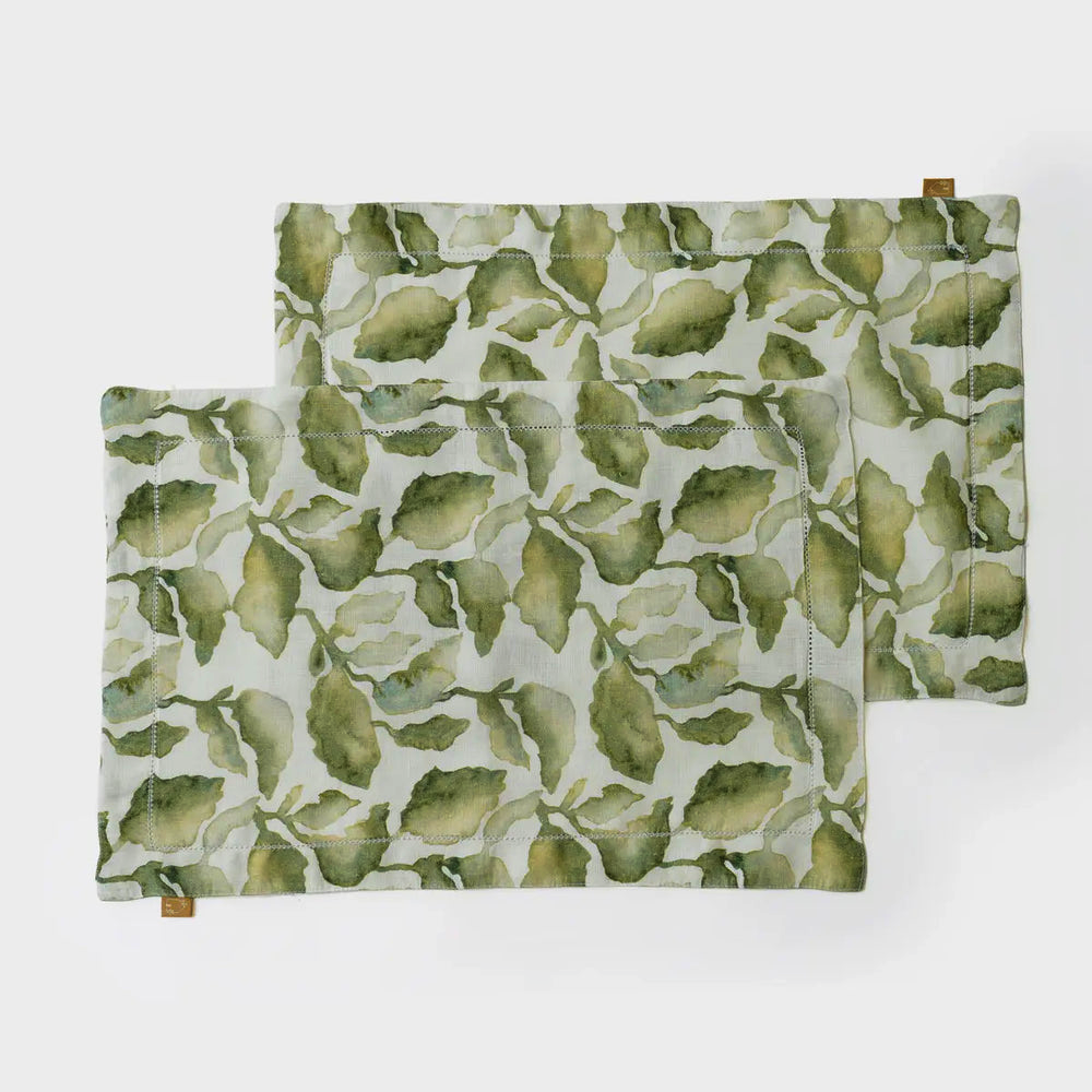Cascade Green Table Mats-Set of 2