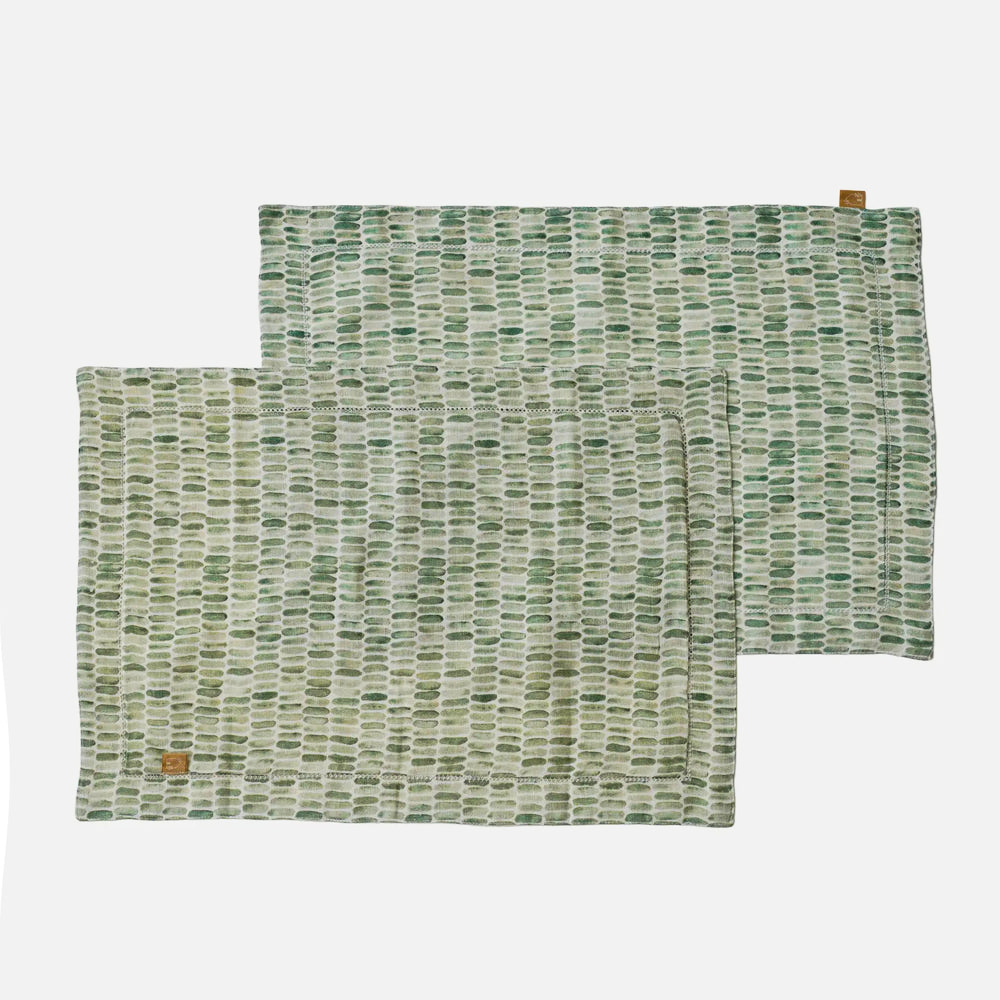 Speckle Green Table Mats-Set of 2