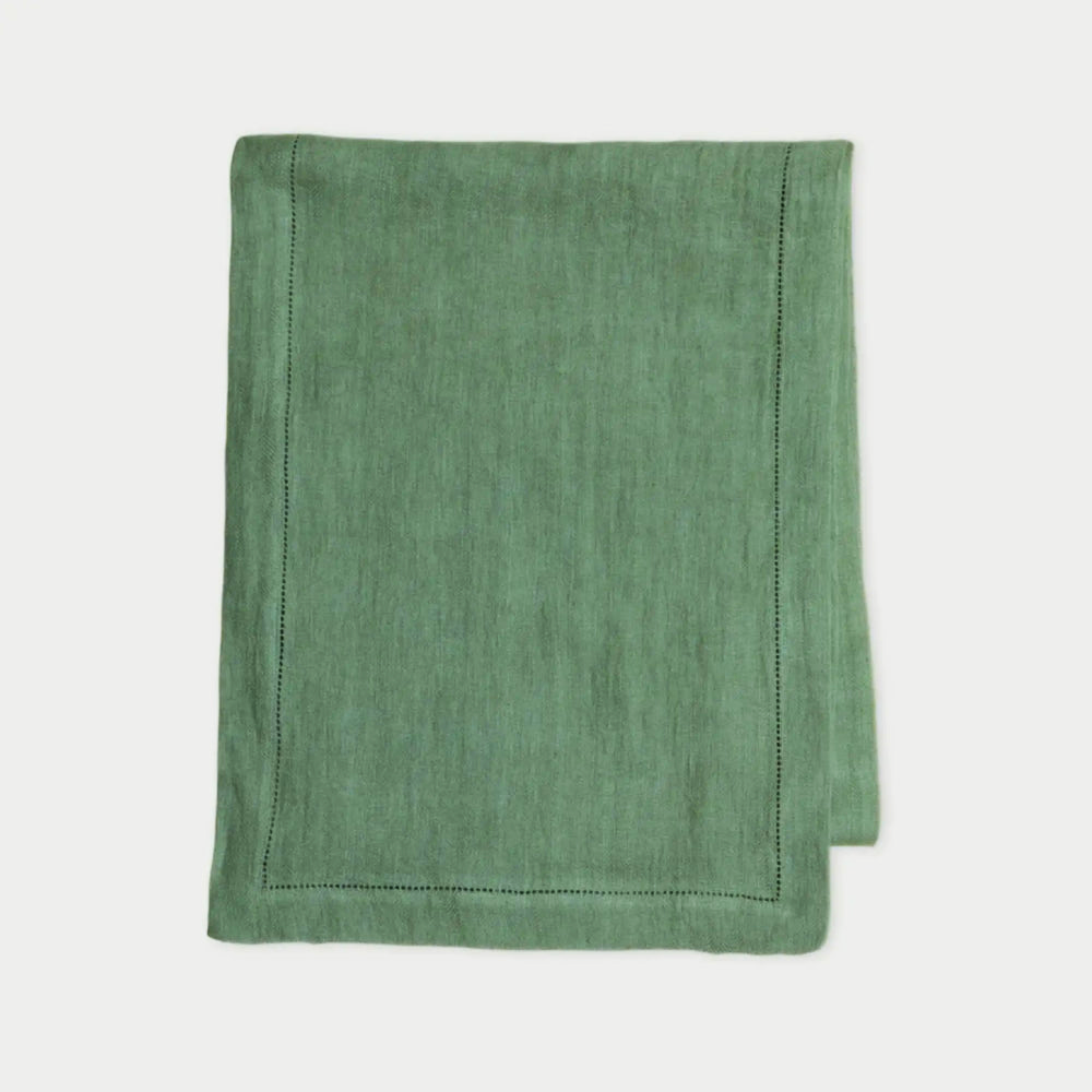 Eucalyptus Herringbone Linen Table Runner