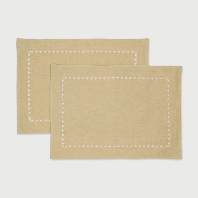 Mirage Sand Linen Table Mats | Set of 2