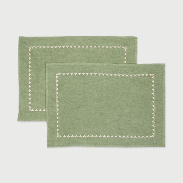 Mirage Fern Linen Table Mats | Set of 2