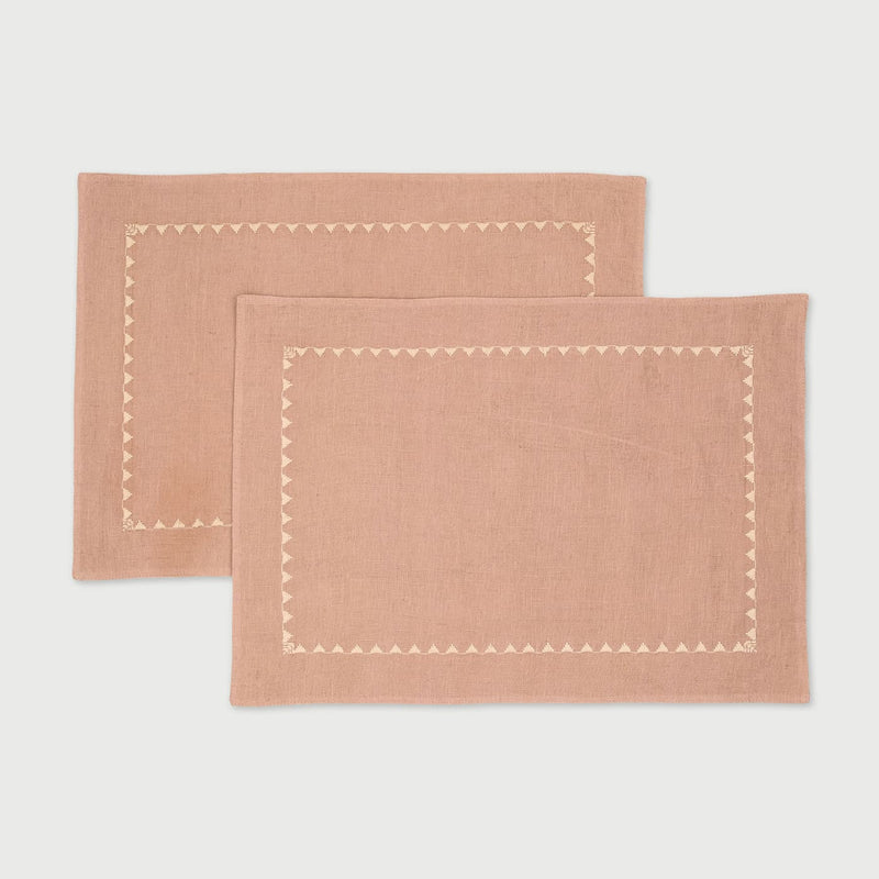 Mirage Rose Linen Table Mats | Set of 2