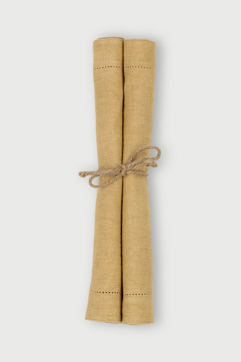 Ochre Linen Table Mats | Set of 2