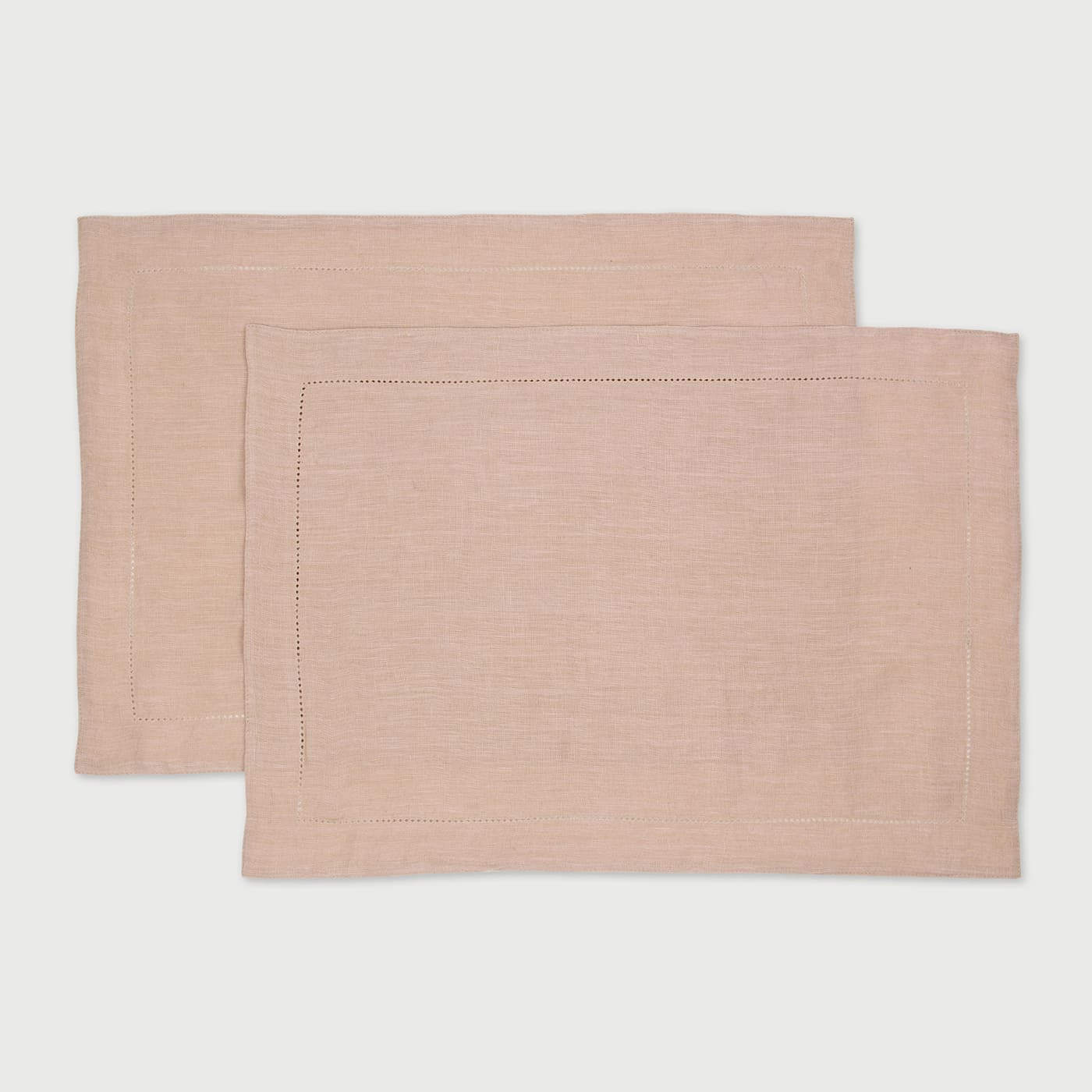 Soft Pink Linen Table Mats | Set of 2