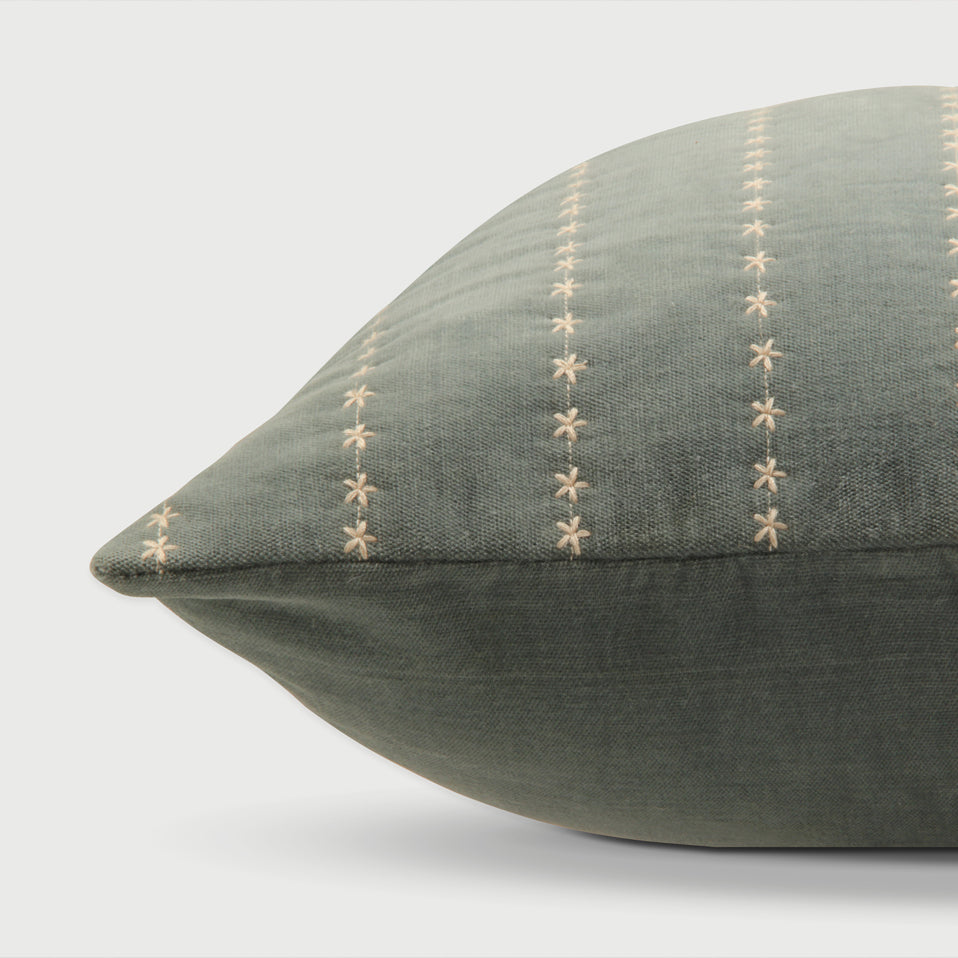 Sitara Teal Velvet Cushion Cover