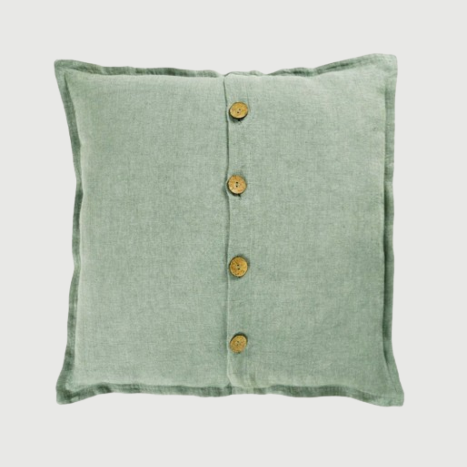 Linen Herringbone Duck Egg Cushion Cover