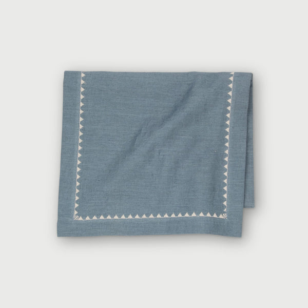 Mirage Azure Linen Table Runner