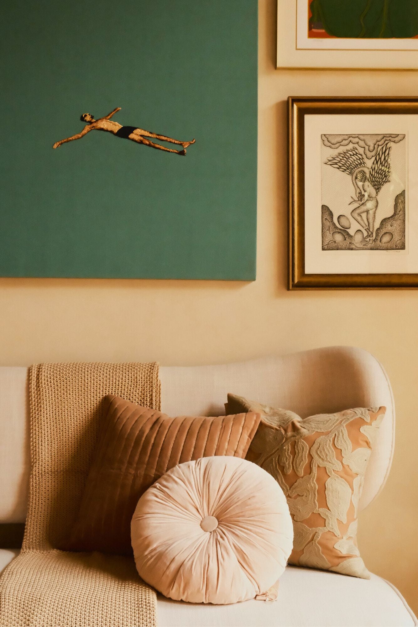 Eden Striped Spice Velvet Cushion Cover