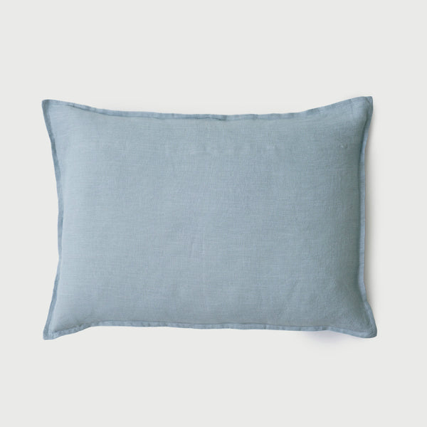 Baby Blue Linen Pillow Cover