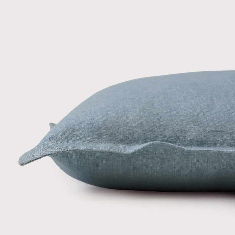 Baby Blue Linen Euro Sham